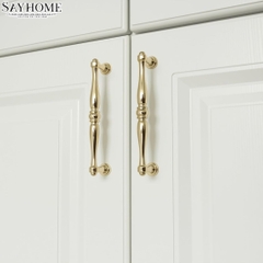 Tay nắm đũa tân tủ cổ điển màu vàng gold SH2366