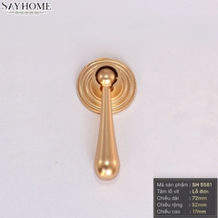 Tay nắm tủ tân cổ điển Vintage màu vàng đồng SH5581