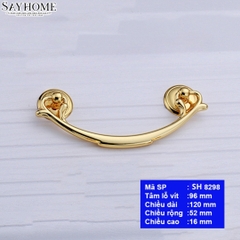 Tay nắm tủ tân cổ điển Vintage  màu vàng gold 18k SH8298