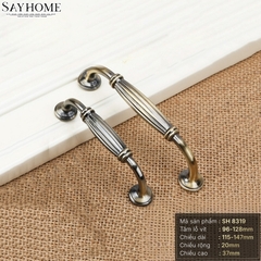 Tay nắm tủ tân cổ điển màu vàng đồng SH8319