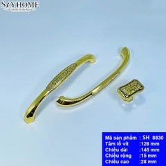 Tay nắm tủ tân cổ điển Vintage màu vàng bóng SH8830