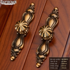 Tay nắm tủ tân cổ điển vintange màu đồng SH8853