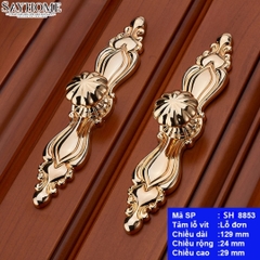 Núm tủ tân cổ điển Vintage màu vàng gild 24k SH8853