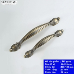 Tay nắm tủ cổ điển màu đồng SH8855