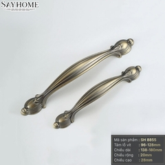 Tay nắm tủ tân cổ điển vintage màu đồng SH8855