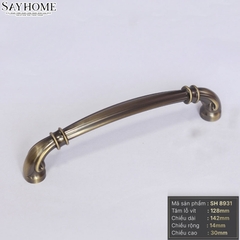 Tay nắm tủ tân cổ điển vintage màu đồng SH8931