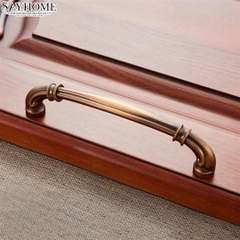 Tay nắm tủ tân cổ điển vintage màu đồng đỏ SH8931