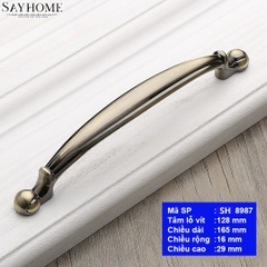 Tay nắm tủ tân cổ điển vintage màu đồng SH8987
