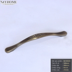 Tay nắm tủ tân cổ điển vintage màu đồng đen SH9320