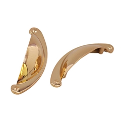 Tay nắm tủ hiện đại bán nguyệt màu vàng gold SH0423