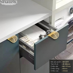 Tay nắm tủ hiện đại màu vàng đồng SH2211