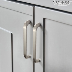 Tay nắm tủ hiện đại màu bạc SH8911