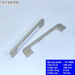 Tay nắm tủ hiện đại màu bạc SH8956