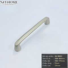 Tay nắm tủ hiện đại màu bạc SH8963
