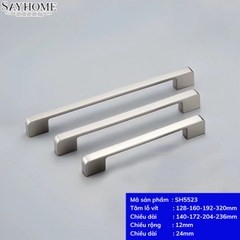 Tay nắm tủ hiện đại màu bạc SH5523