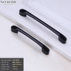 Tay nắm tủ hiện đại màu đen mờ SH1008