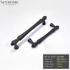 Tay nắm tủ hiện đại màu đen mờ SH1156