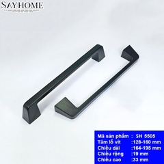 Tay nắm tủ hiện đại màu đen mờ SH5505
