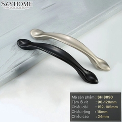 Tay nắm tủ hiện đại màu đen và màu bạc SH8890