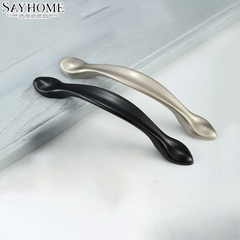 Tay nắm tủ hiện đại màu đen và màu bạc SH8890