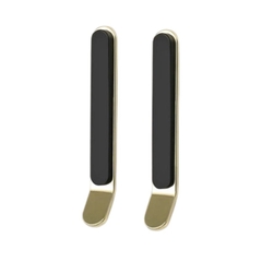 Tay nắm tủ hiện đại màu đen vàng SH1002