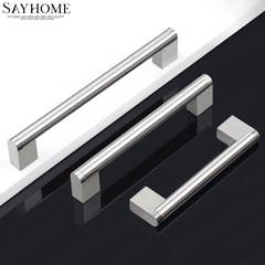 Tay nắm tủ hiện đại màu inox bóng mờ SH023