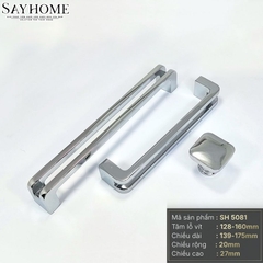 Tay nắm tủ hiện đại màu inox SH5081