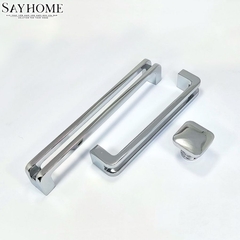 Tay nắm tủ hiện đại màu inox SH5081