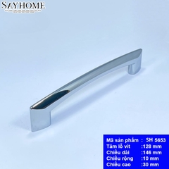 Tay nắm tủ hiện đại màu inox SH5653