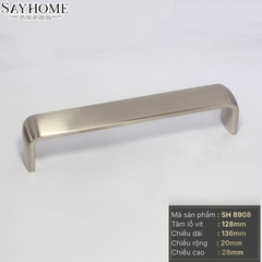 Tay nắm tủ hiện đại màu inox SH8908