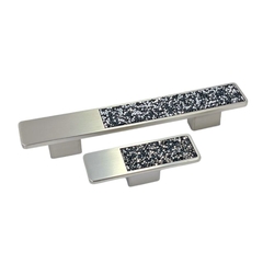 Tay nắm tủ hiện đại màu inox khảm đá SH8971