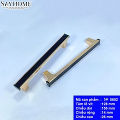 Tay nắm tủ hiện đại màu vàng đen SH5652