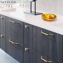 Tay nắm tủ hiện đại màu vàng mờ SH3351