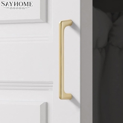 Tay nắm tủ hiện đại màu vàng xước SH5581