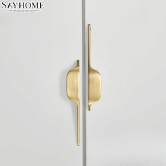 Tay nắm tủ hiện đại màu vàng gold SH8019