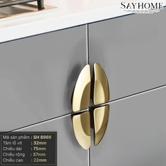 Tay nắm tủ hiện đại màu vàng gold SH8989
