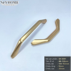 Tay nắm tủ hiện đại màu vàng mờ SH3351
