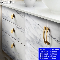 Tay nắm tủ hiện đại màu vàng mờ SH8954
