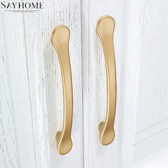 Tay nắm tủ hiện đại màu vàng mờ SH8954