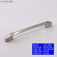 Tay nắm tủ hiện đại màu bạc SH1008