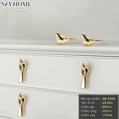 Tay nắm tủ hiện đại màu vàng gold SH3366