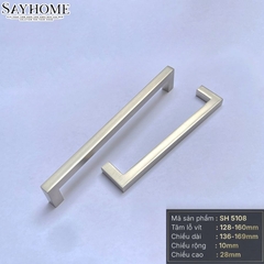 Tay nắm tủ hiện đại màu bạc SH5108