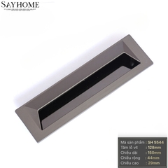 Tay nắm âm tủ hiện đại màu titan SH5544