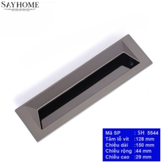 Tay nắm âm tủ hiện đại màu titan SH5544