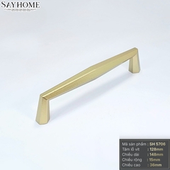 Tay nắm tủ hiện đại màu vàng gold SH5706