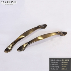 Tay nắm tủ tân cổ điển vintage màu đồng SH8324