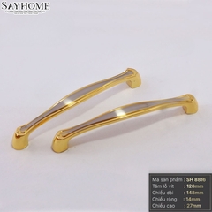 Tay nắm tủ hiện đại màu vàng gold ánh bạc SH8816