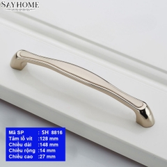 Tay nắm tủ hiện đại màu inox SH8816