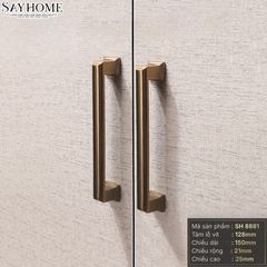 Tay nắm tủ hiện đại màu đồng SH8881