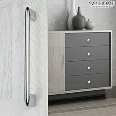 Tay nắm tủ hiện đại màu inox SH8892